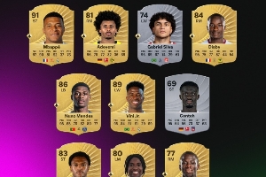 唯快不破⚡FC26速度：姆巴佩97居首💨维尼修斯下降1点变为95