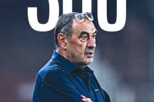 执教意甲300场里程碑！意甲社媒祝贺萨里，曾率尤文问鼎意甲冠军