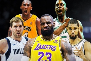 总出场时间最多的九位超巨！老詹第1 科比第4 司机&邓肯&狼王上榜