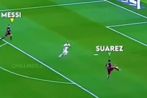 历史级前场三叉戟！MSN之间的配合有多默契？人到球到！