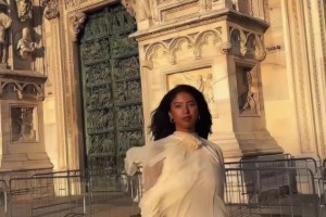 科比大女儿娜塔莉亚米兰时装周最新造型，有成熟的美了！